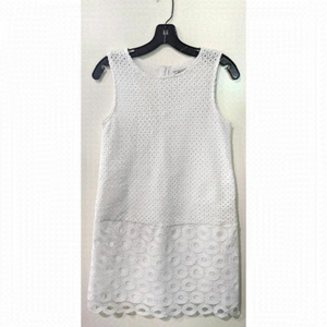 MAYORAL | Girls Sleeveless Eyelet Dress in White